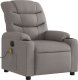 vidaXL Rozkładany fotel masujący, elektryczny, kolor taupe, tkanina 4