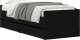 vidaXL Rama łóżka z szufladami, czarna, 75x190 cm 3