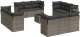 vidaXL 13-częściowy zestaw mebli ogrodowych z poduszkami, szary, polirattan 2