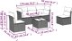 vidaXL 6-częściowy zestaw mebli ogrodowych z poduszkami, szary, polirattan 3