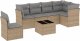 vidaXL 7-częściowy zestaw wypoczynkowy do ogrodu, z poduszkami, beżowy 2