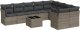 vidaXL 10-częściowy zestaw wypoczynkowy do ogrodu, z poduszkami, szary 2