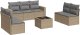vidaXL 8-częściowy zestaw mebli ogrodowych z poduszkami, beżowy, polirattan 2