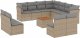 vidaXL 12-częściowy zestaw mebli ogrodowych z poduszkami, beżowy, polirattan 2