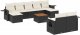 vidaXL 10-częściowy zestaw wypoczynkowy do ogrodu, poduszki czarny rattan PE 2