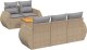 vidaXL 6-częsciowy zestaw mebli ogrodowych z poduszkami, beżowy, polirattan 2