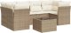 vidaXL 7-częściowy zestaw wypoczynkowy do ogrodu, z poduszkami, beżowy 2