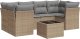 vidaXL 7-częściowy zestaw wypoczynkowy do ogrodu, z poduszkami, beżowy 2