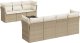 vidaXL 8-częściowy zestaw mebli ogrodowych z poduszkami, beżowy, polirattan 2