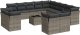 vidaXL 14-częściowy zestaw mebli ogrodowych z poduszkami, szary, polirattan 2