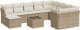 vidaXL 11-częściowy zestaw mebli ogrodowych z poduszkami, beżowy, polirattan 2