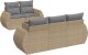 vidaXL 6-częsciowy zestaw mebli ogrodowych z poduszkami, beżowy, polirattan 2