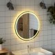 Lustro vidaXL Lustro łazienkowe z LED, okrągłe, 70 cm 2