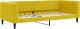 vidaXL Sofa z funkcją spania, żółta, 90x200 cm, obita aksamitem 2
