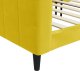 vidaXL Sofa z funkcją spania, żółta, 90x200 cm, obita aksamitem 6