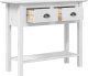 vidaXL Stolik konsolowy BODO, biały, 90x34,5x73 cm, drewno sosnowe 4