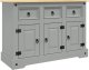 vidaXL Komoda Corona, szara, 112x43x78 cm, lite drewno sosnowe Lumarko! 1