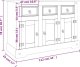 vidaXL Komoda Corona, szara, 112x43x78 cm, lite drewno sosnowe Lumarko! 8