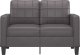 vidaXL 2-osobowa sofa, szary, 120 cm, sztuczna skóra 2