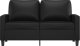 vidaXL 2-osobowa sofa, czarna, 120 cm, sztuczna skóra 3