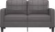 vidaXL 2-osobowa sofa, szary, 140 cm, sztuczna skóra 3