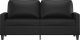 vidaXL 2-osobowa sofa, czarna, 140 cm, sztuczna skóra 3