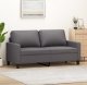 vidaXL 2-osobowa sofa, szary, 140 cm, sztuczna skóra 1