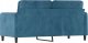 vidaXL Sofa 2-osobowa, niebieski, 140 cm, tapicerowana aksamitem 5