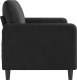 vidaXL Sofa 2-osobowa, czarna, 140 cm, tapicerowana aksamitem 4
