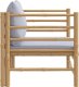 vidaXL Sofa ogrodowa z jasnoszarymi poduszkami, bambusowa 4