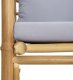 vidaXL Sofa ogrodowa z jasnoszarymi poduszkami, bambusowa 6
