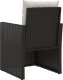 vidaXL Fotel ogrodowy z poduszką, czarny, polirattan 6