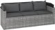 vidaXL 3-os. sofa ogrodowa z daszkiem i podnóżkiem, szara, polirattan 6