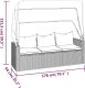 vidaXL 3-os. sofa ogrodowa z daszkiem i podnóżkiem, szara, polirattan 8