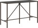 vidaXL Stolik barowy ze szklanym blatem, brązowy, 180x70x110 cm 2
