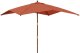 vidaXL Parasol ogrodowy na drewnianym słupku, terakota, 300x300x273 cm 2
