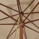 vidaXL Parasol ogrodowy na drewnianym słupku, taupe, 300x300x273 cm 5