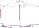 vidaXL Parasol ogrodowy na drewnianym słupku, taupe, 300x300x273 cm 7