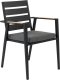 Beliani Zestaw ogrodowy stół i 4 krzesła czarny z poduszkami szarymi OLMETTO/TAVIANO 8