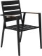 Beliani Zestaw ogrodowy stół i 4 krzesła czarny z poduszkami szarymi OLMETTO/TAVIANO 9