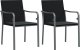 vidaXL Krzesła ogrodowe z poduszkami, 2 szt., czarne, 56x59x84 cm 2