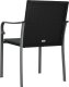 vidaXL Krzesła ogrodowe z poduszkami, 2 szt., czarne, 56x59x84 cm 6