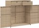Szafa ogrodowa vidaXL Szafka ogrodowa, beżowa, 105x55x113 cm, polirattan 6