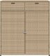Szafa ogrodowa vidaXL Szafka ogrodowa, beżowa, 105x55x113 cm, polirattan 7