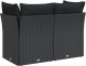 vidaXL Sofa ogrodowa z poduszkami, 2-osobowa, czarna, polirattan 5