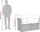 vidaXL Sofa ogrodowa z poduszkami, 2-osobowa, czarna, polirattan 7