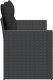 vidaXL Sofa ogrodowa z poduszkami, 2-osobowa, czarna, polirattan 4