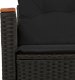 vidaXL Sofa ogrodowa z poduszkami, 2-osobowa, czarna, polirattan 6