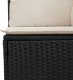 vidaXL Sofa ogrodowa z poduszkami, 2-osobowa, czarna, polirattan 6
