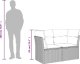vidaXL Sofa ogrodowa z poduszkami, 2-osobowa, czarna, polirattan 7